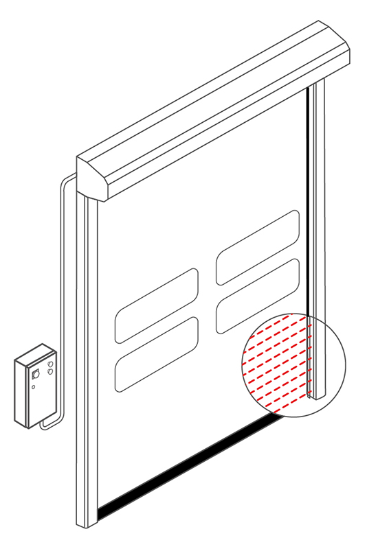 Dynamicroll CB125 Snelroldeur - Isometrische tekening