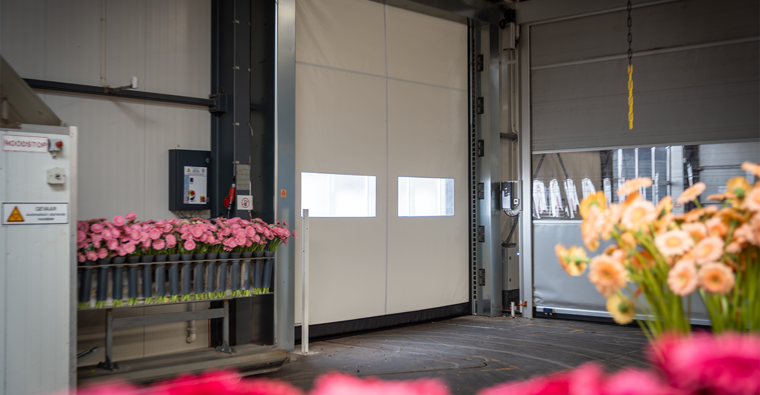 snelloopdeur met luchtbarrière voedingsindustrie BMP High Speed Doors